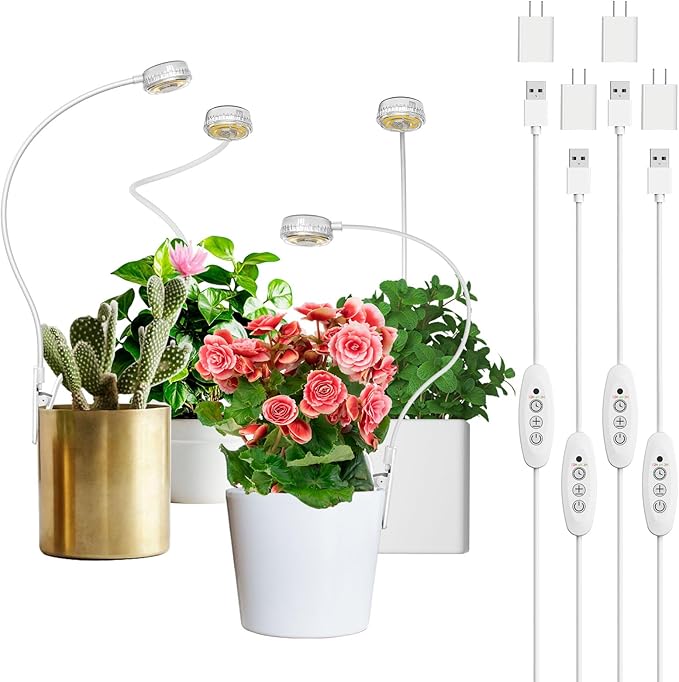 SANSI Grow Lights for Indoor Plants, ETL Listed Pot Clip LED Plant Lights for Indoor Growing, Full