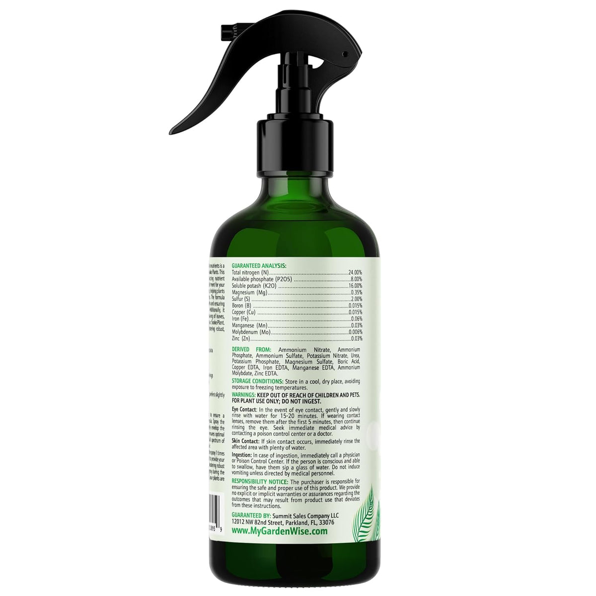 Professional Foliar Plant Spray with Essential Micronutrients 3-1-2 for Snake Plants, Dracaena
