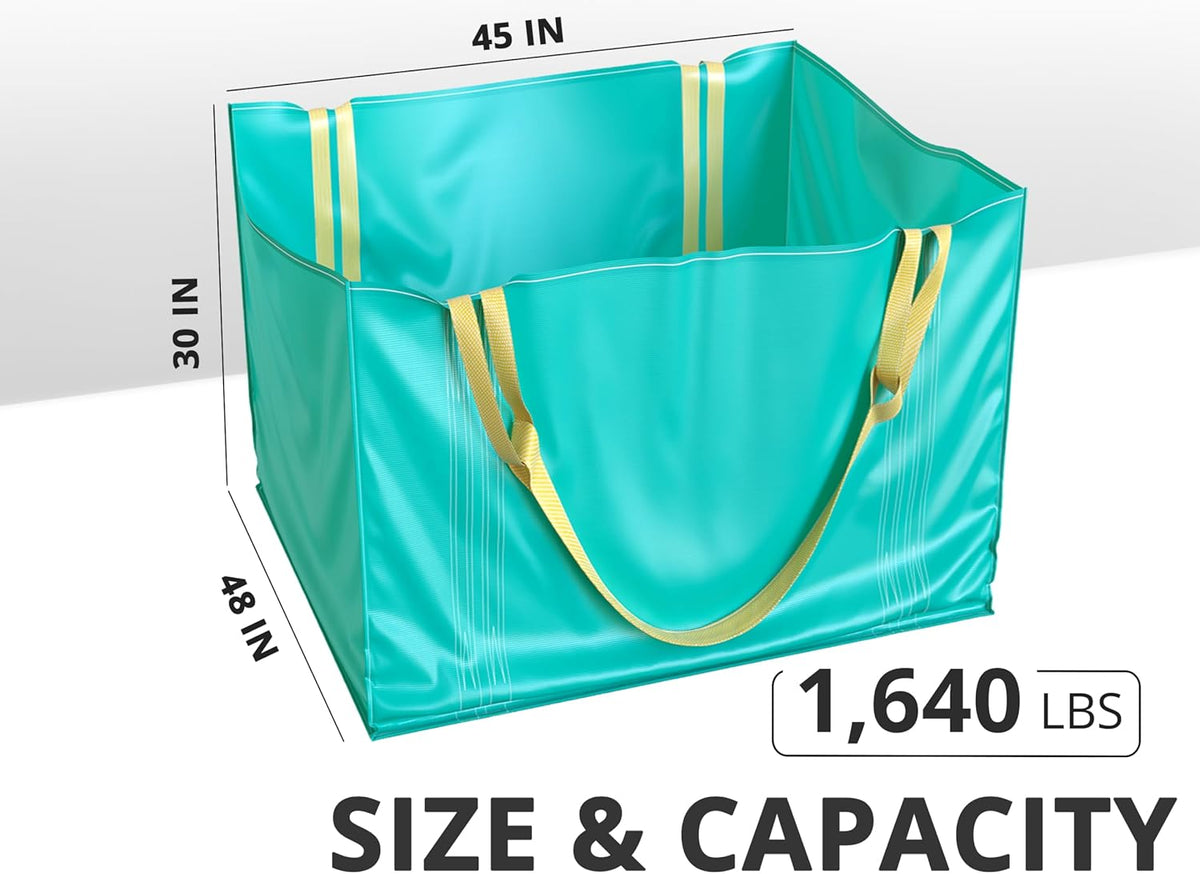 TidyFriend Dumpster Bag 45 Inches, Reusable Yard Waste Bags, Foldable Yard Waste Container, Trash