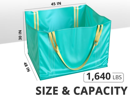TidyFriend Dumpster Bag 45 Inches, Reusable Yard Waste Bags, Foldable Yard Waste Container, Trash