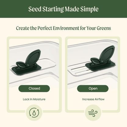 Self-Watering Microgreens Growing Kit with 20 Capillary Grow Mats and Humidity Domes, 4 Trays for