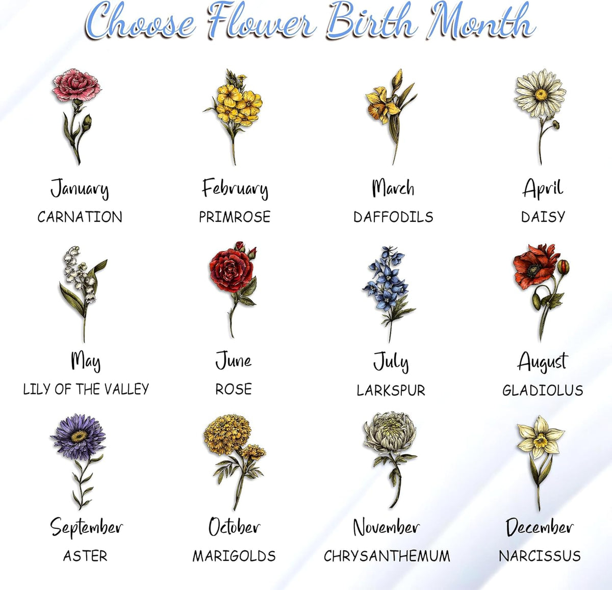 NAZENTI Personalized Grandma's Garden Stained Glass Suncatcher with Birth Month Flowers, Custom