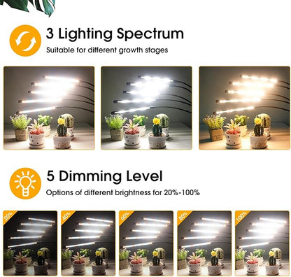 Wolezek Grow Lights for Indoor Plants Full Spectrum, LED Grow Light with Adjustable Stand and
