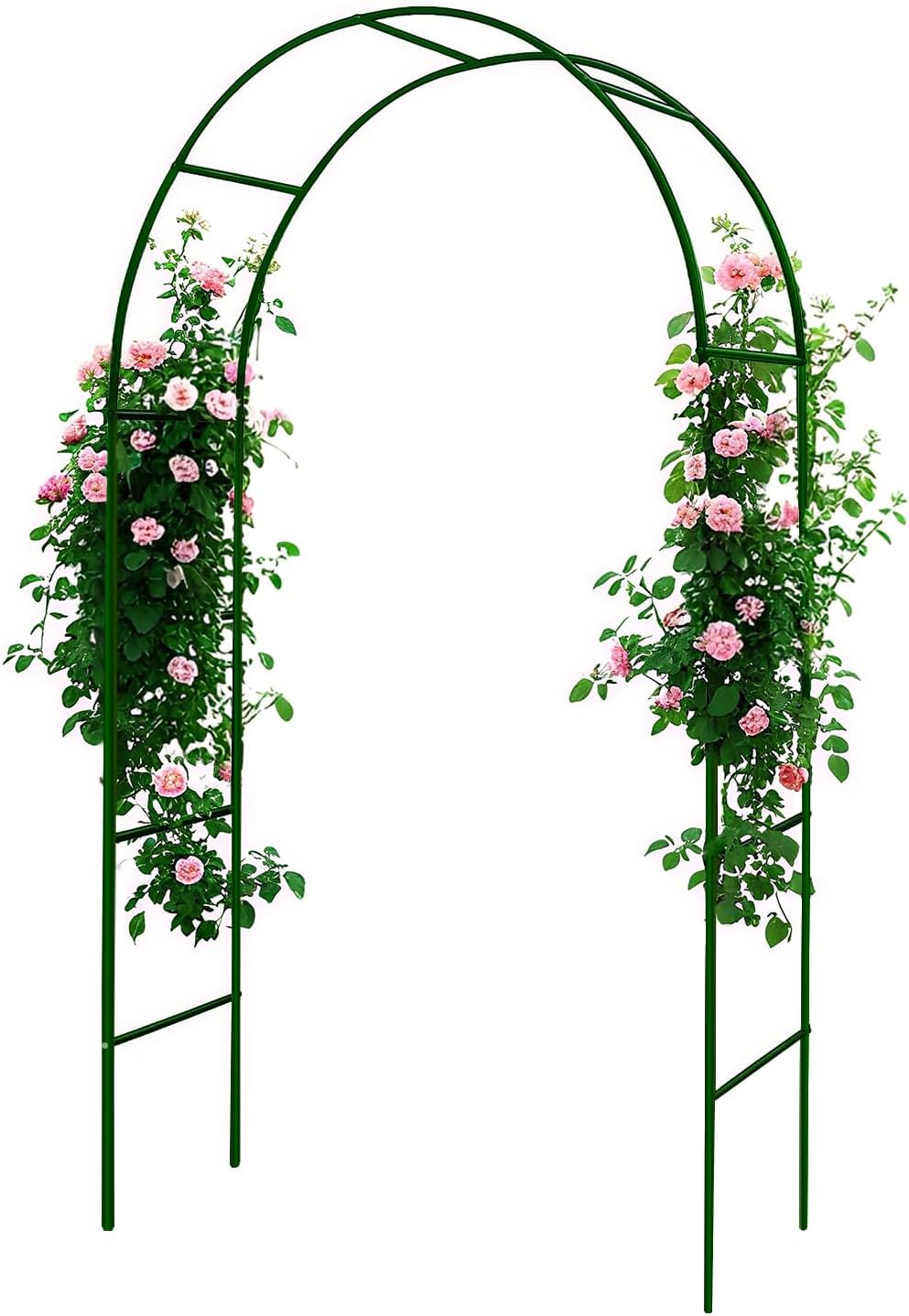 100% Metal Garden Arch Trellis for Climbing Plants Outdoor, Assemble Freely 2 Sizes,Pumpkin Archway