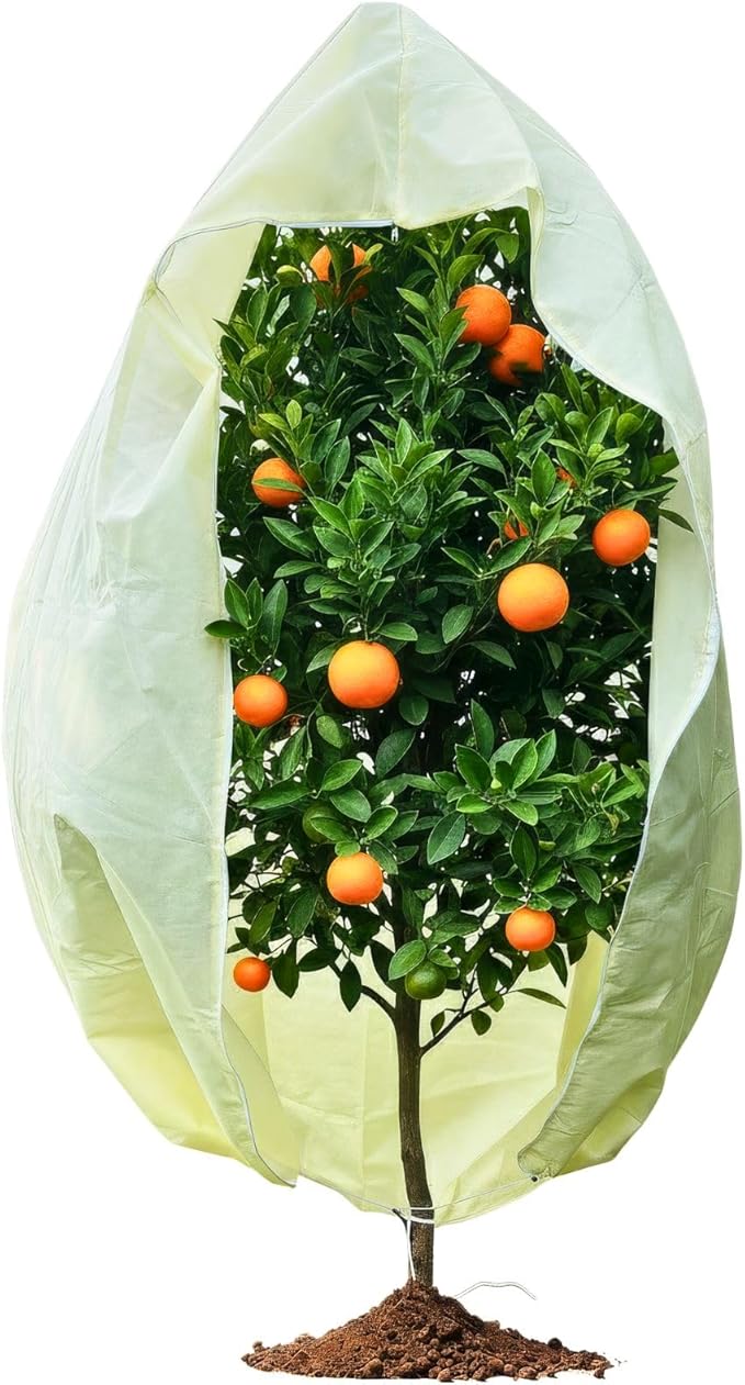 Plant Covers Freeze Protection, 10ft x 10ft Extra Large Tree Covers with Zipper & Drawstring, Frost