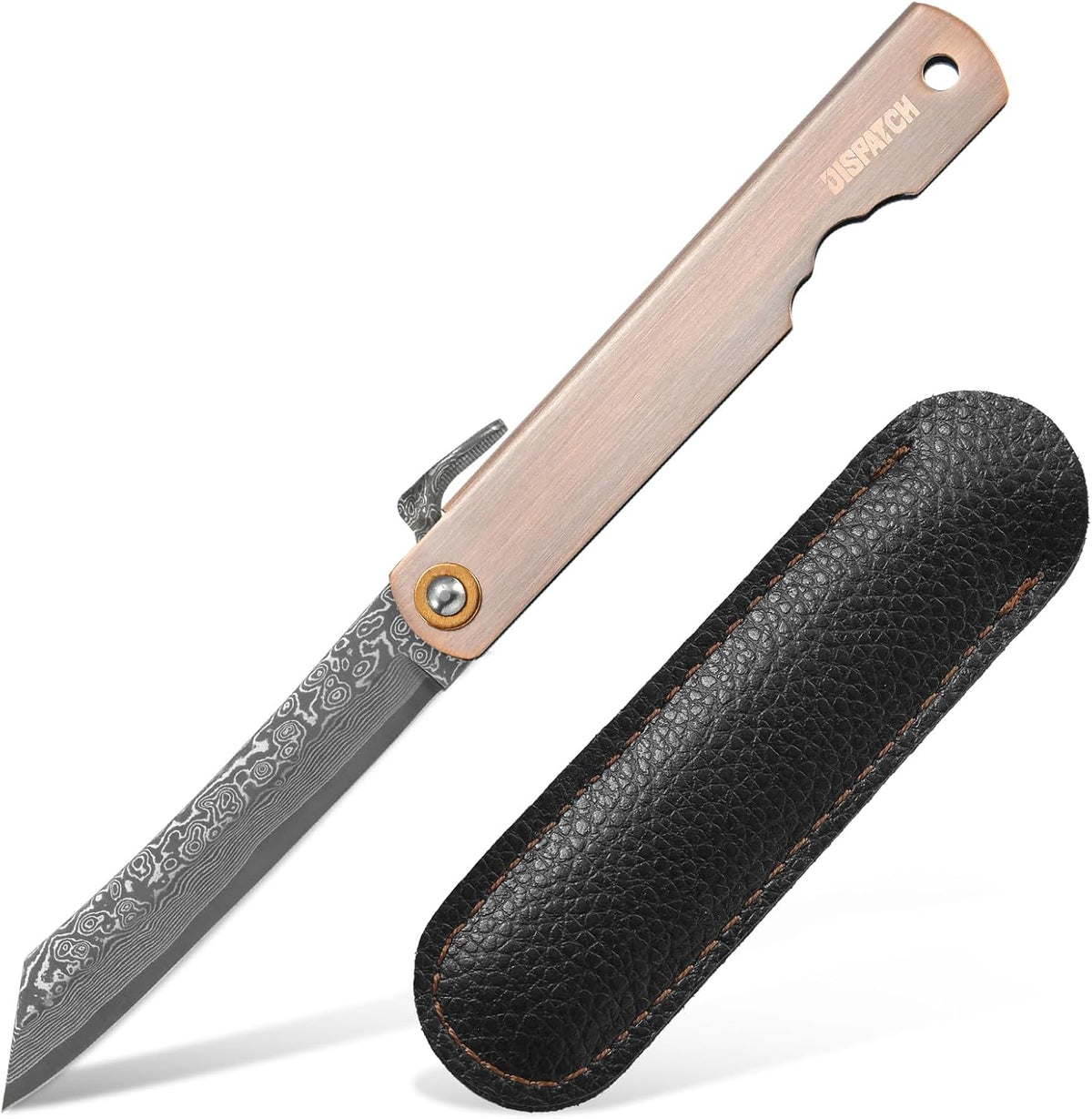 EDC Folding Knife, 2.8" Full Panel Plain Edge Blade, Non-Locking Pocket Knife Features Cloud