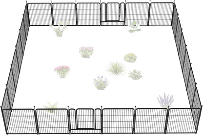 FXW Garden Fence Outdoor for The Yard – 32in(H) x 54.7ft(L) Heavy Duty Metal Animal Barrier for Dog