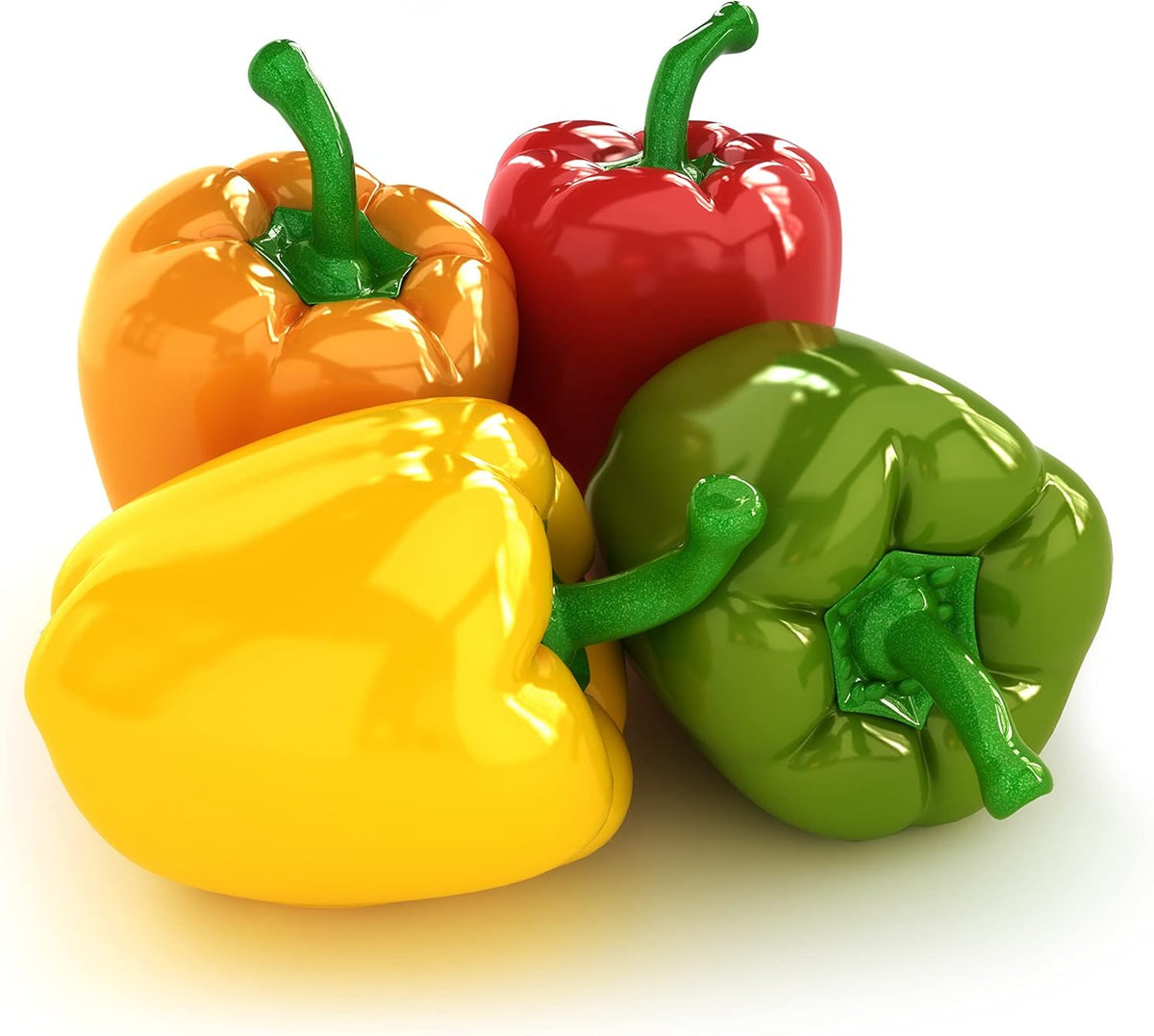 Sweet Bell Pepper Seeds Collection – 4 Colorful Varieties: Big Red, Giant Green, Orange Horizon &