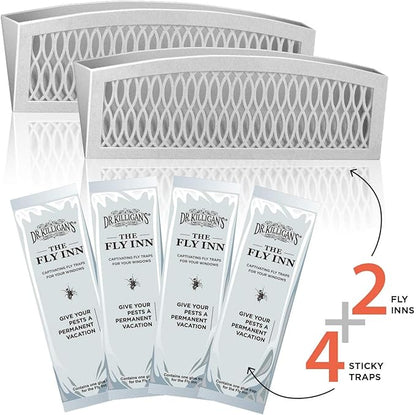 Dr. Killigan's The Fly Inn | Sticky Window Traps | Indoor Insect Trap | Catches and Hides Bugs |