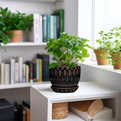 G EPGardening Ceramic Pot for Plants 5.5 Inch - Ceramic Plant Pot Indoor with Drainage Hole and