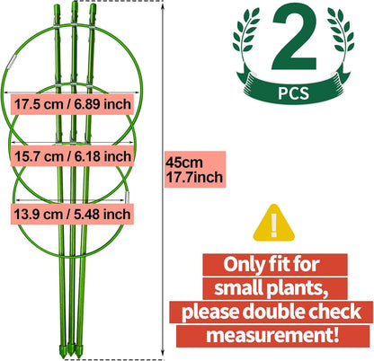 LEOBRO Tomato Cage, 2 PCS Plant Support Cage Rust Resistant Garden Ring Stake Plant Support for