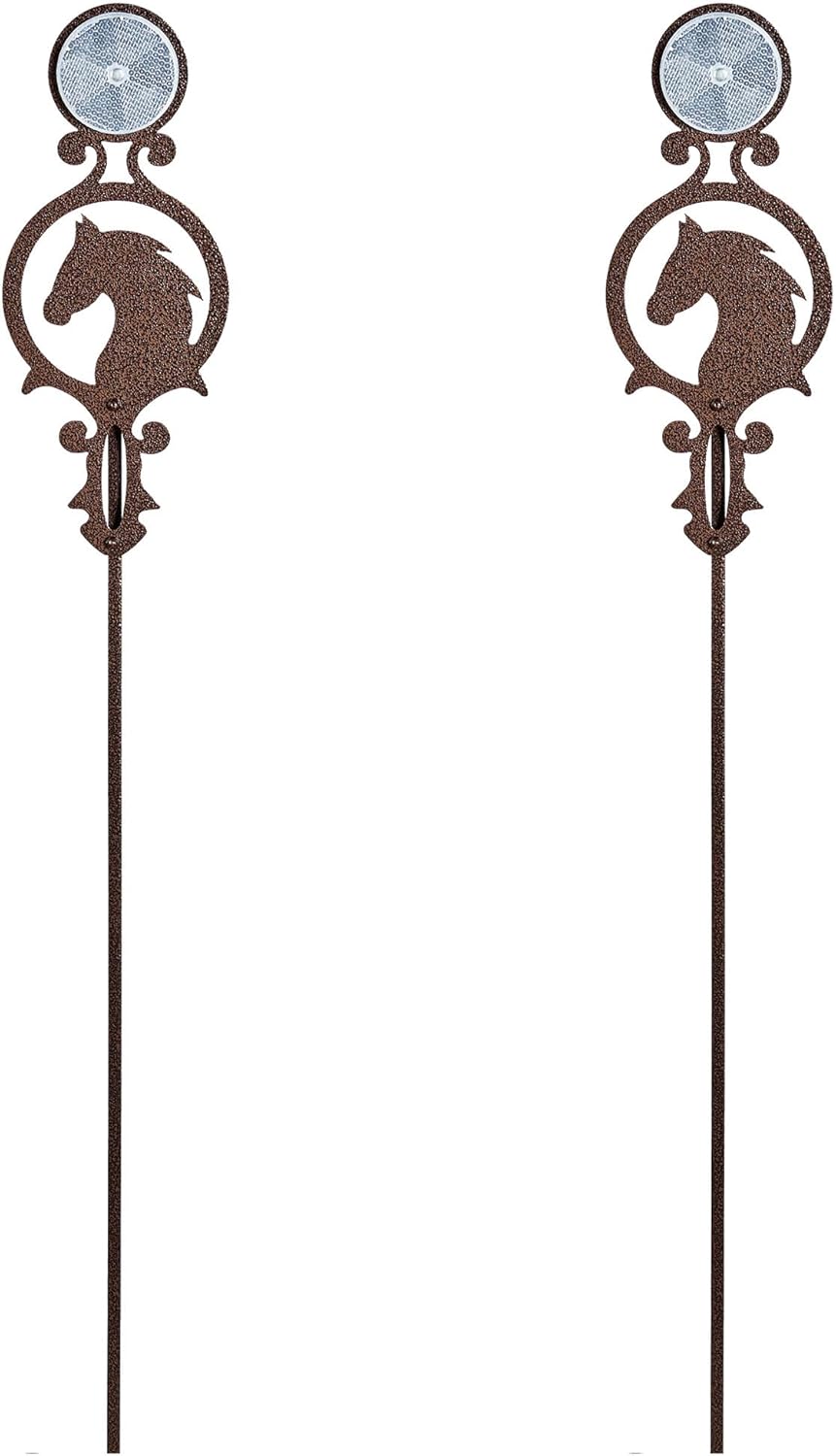 Touch of Class Pathways Reflective Driveway Marker Stake Set of Two for Outdoor Use | Horse