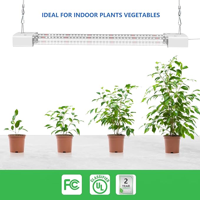 LED Grow Lights 16W Full Spectrum Integrated Growing Lamp Lighting Fixtures with High PPFD for