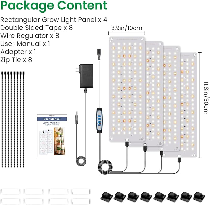 Grow Lights for Seed Starting, 552 LED Full Spectrum Plant Light Panel for Growing Indoor Plants