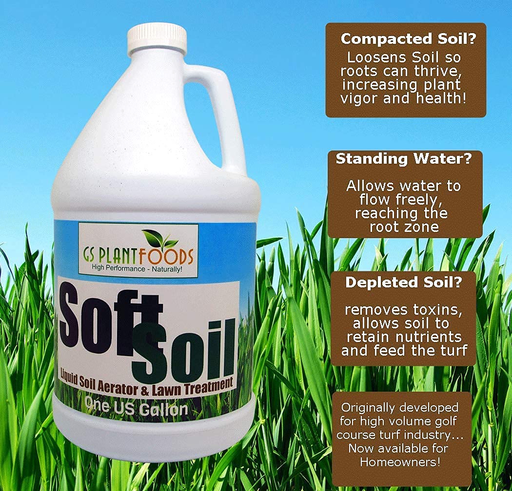 Soft Soil by GS Plant Foods- Liquid Aerator and Lawn Treatment(1 Quart) - Liquid Aerator for Any