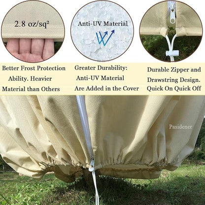 Plant Covers Freeze Protection 2.8oz 2 Packs 70"x60" Winter Tree Covers Frost Blankets for Outdoor