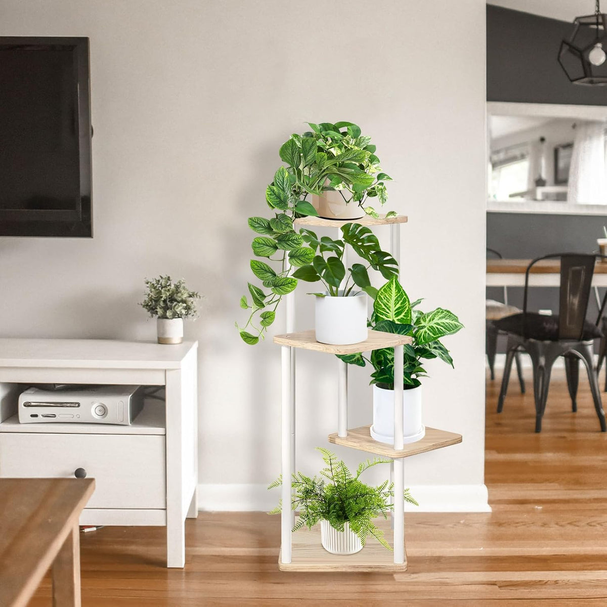 4 Tier Indoor Plant Stand Flower Shelf for Multiple Plants Corner, Tall Flower Holders for Patio