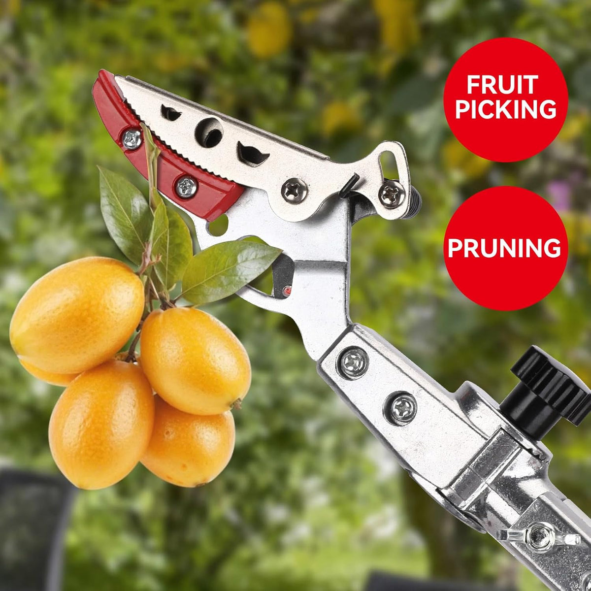 Extendable Tree Cutter, 6.23-10.5 FT Telescopic Pole Pruner, Lightweight Aluminum Handle
