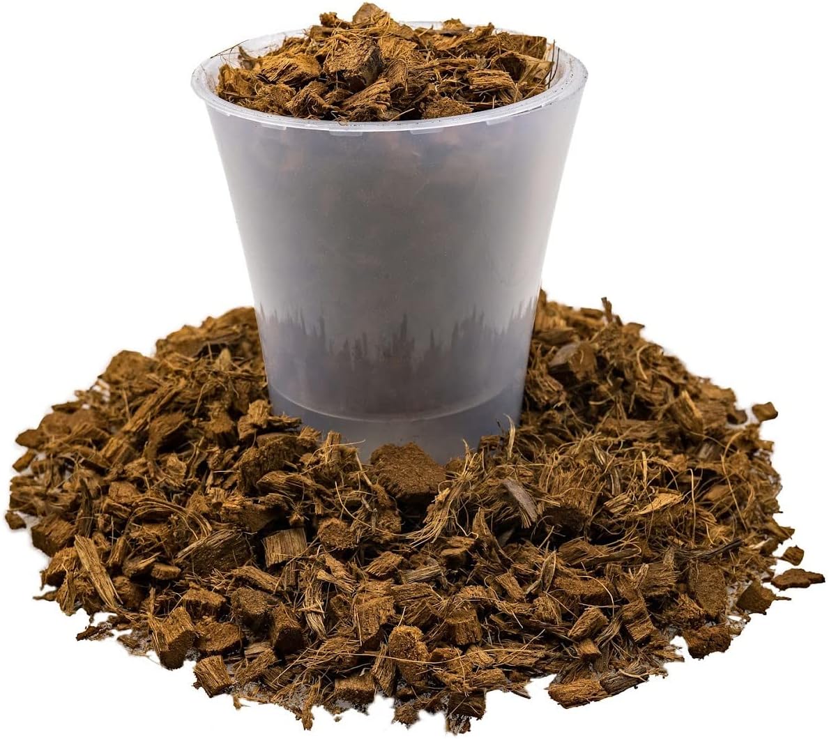 Premium Coconut Husk Chips and Fibers Mix for Orchids, Houseplant, Monstera and Fiddle Leaf Fig by
