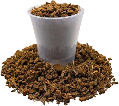 Premium Coconut Husk Chips and Fibers Mix for Orchids, Houseplant, Monstera and Fiddle Leaf Fig by