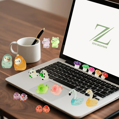Mini Resin Animals 100 Pcs to Hide Tiny Resin Animals Bulk for Miniature Fairy Garden Accessories