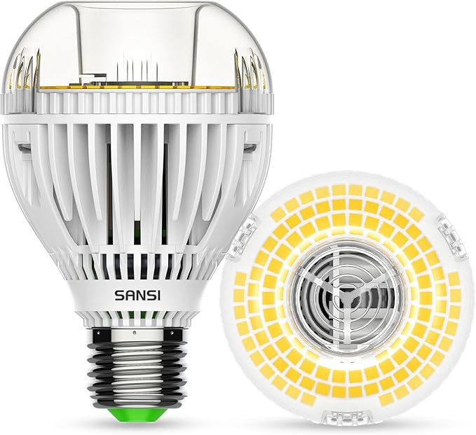 SANSI 300W Equivalent A19 LED Light Bulb, 4500 Lumens 5000K Daylight Light Bulbs, Non-Dimmable E26
