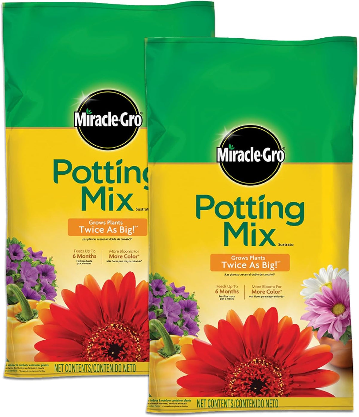 Miracle-Gro Potting Mix, For Container Plants, Flowers, Vegetables, Annuals, Perennials, Shrubs
