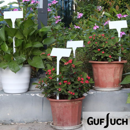 50 Pack Outdoor Plant Label, Large Waterproof Plastic Plant T-Type Tags, Durable Nursery Garden
