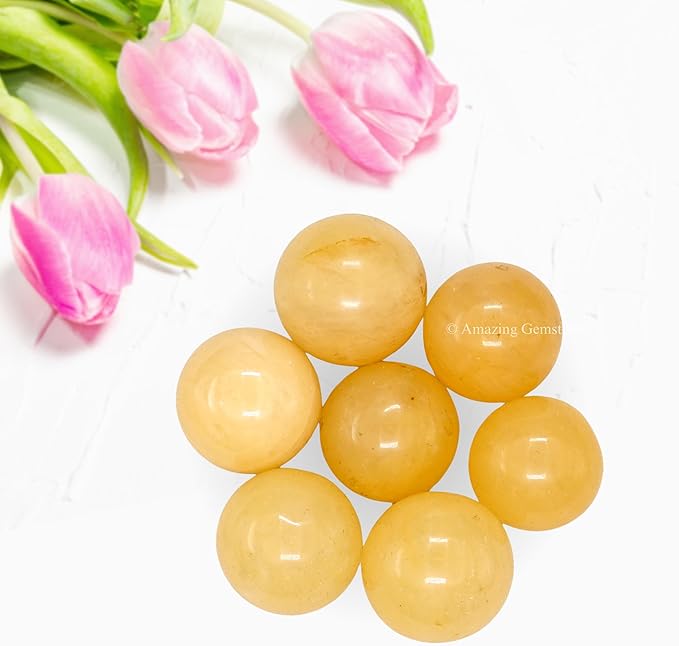 Amazing Gemstone Yellow Aventurine Crystal Ball - 1 Inches Crystal Sphere Meditation Balls for