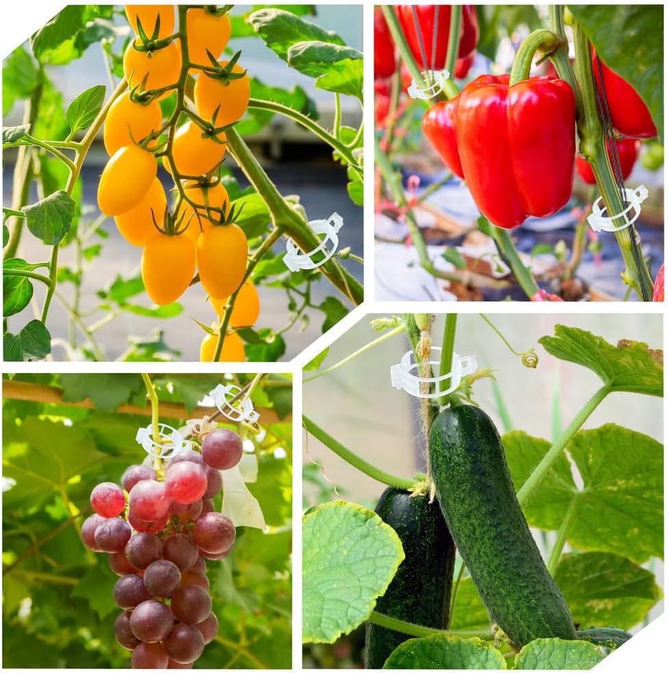 200 Pcs Plant Support Garden Clips, Tomato Clips, Crop Clips for Vine Vegetables, Fixing Tomato