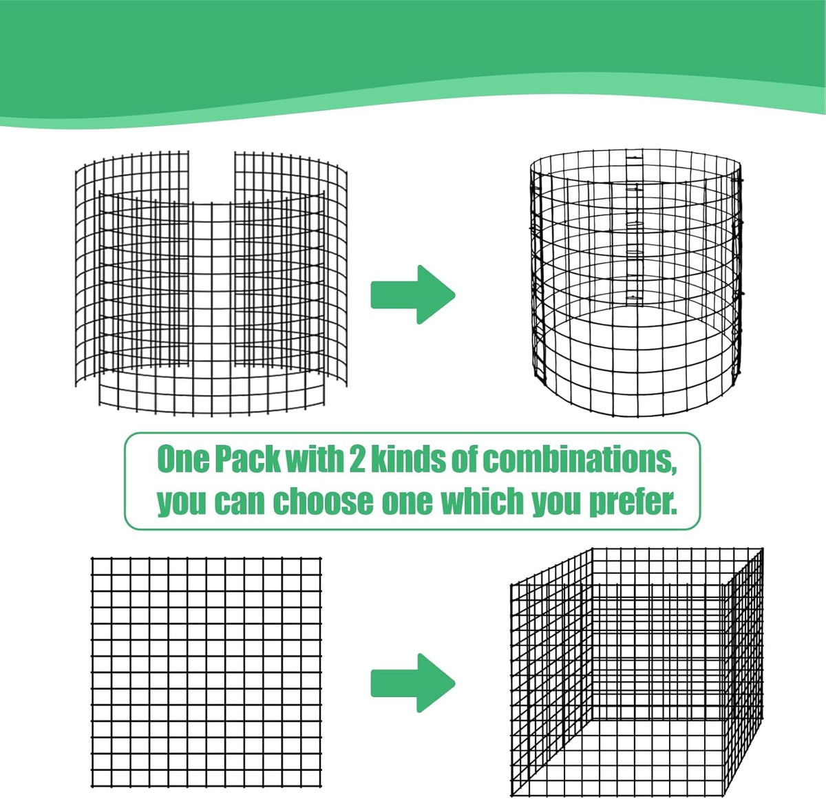 Eunika 18 Pcs Round Plant Protector from Animals, 6 Pack 12" x 12" Metal Mesh to Keep Animals Out