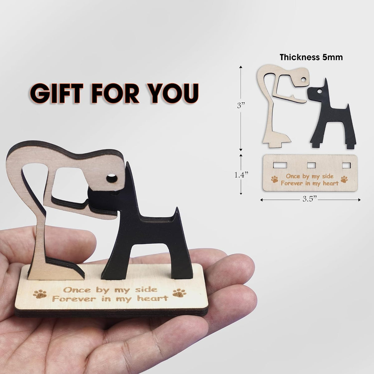 Personalized Dog Memorial Suncatcher, Heart Shape Custom Name Sympathy Ornament Window Car Hanging