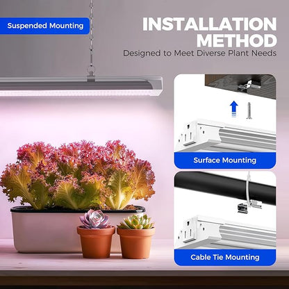Barrina TX36 2FT LED Grow Light, 36W(200W Equivalent), High PPFD, Full Spectrum, Hanging Plant