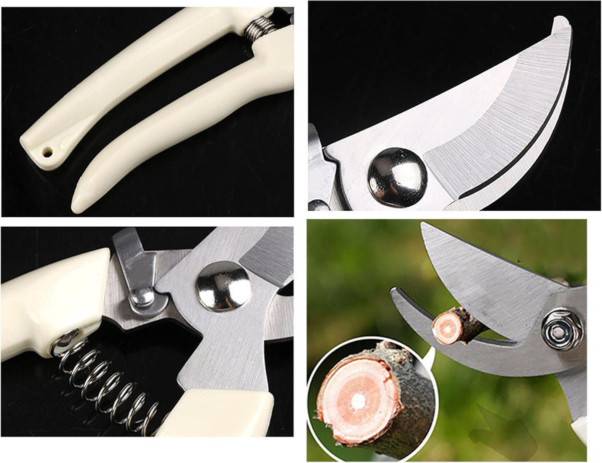 2PCS Garden Flower Shears Pruning Shears 6.9 inches Scissors Heavy Duty Plant Scissors for Cutting