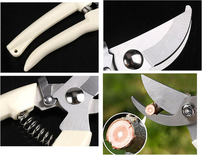 2PCS Garden Flower Shears Pruning Shears 6.9 inches Scissors Heavy Duty Plant Scissors for Cutting