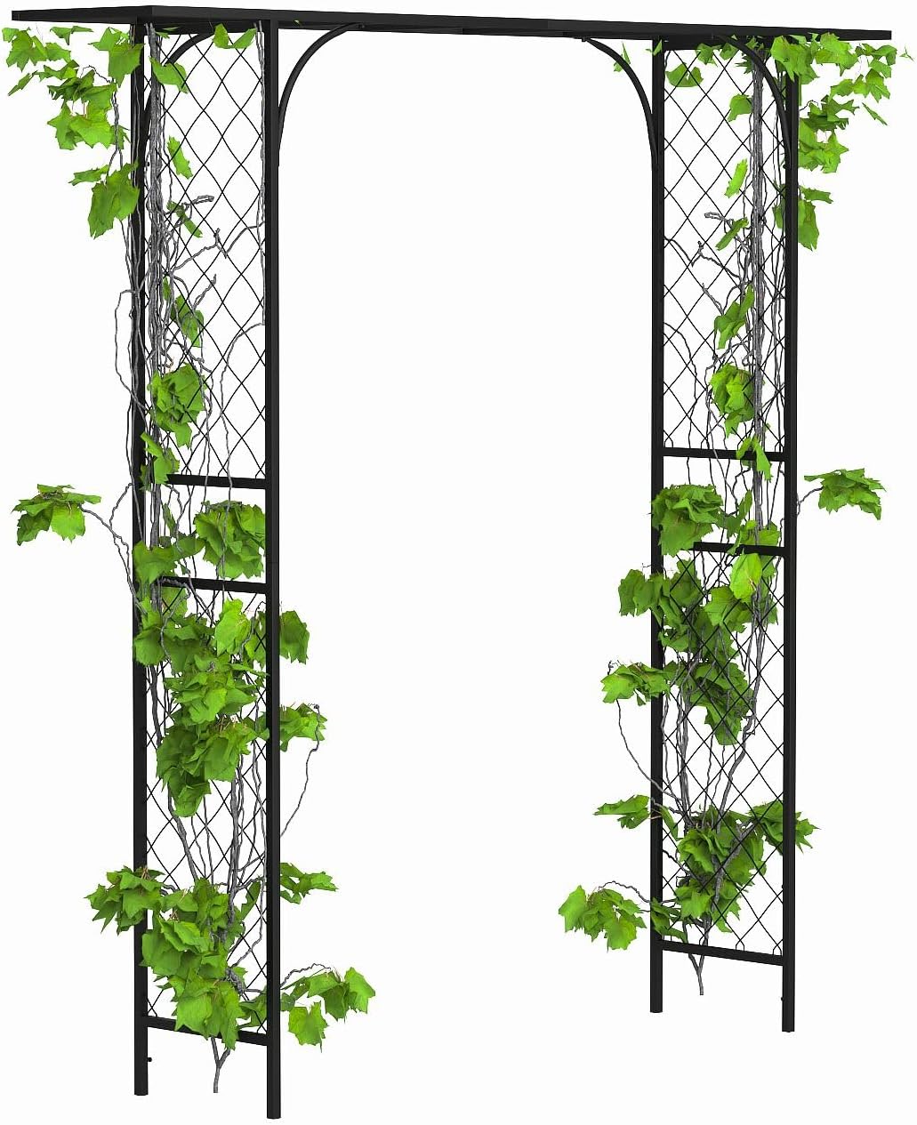 Zhongma Metal Garden Arbor, 83.5'' High x 82.7'' Wide, Outdoor Arch for Climbing Plant, Decorations