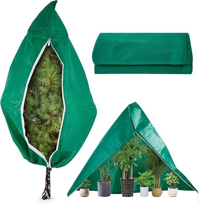 YATHO Plant Covers Freeze Protection 1 Packs 86.6" W X 94.4" H Thicker Large Outdoor Winter Frost