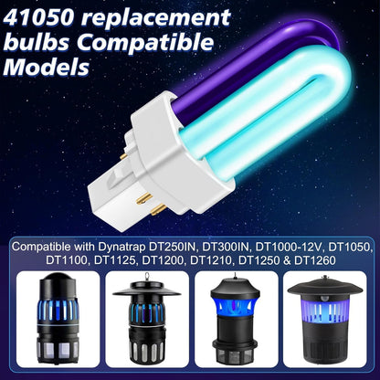Qualirey 6 Pack 41050 7W Replacement Bulb, Upgraded 2 Color Bug Zapper Replacement Bulb Compatible