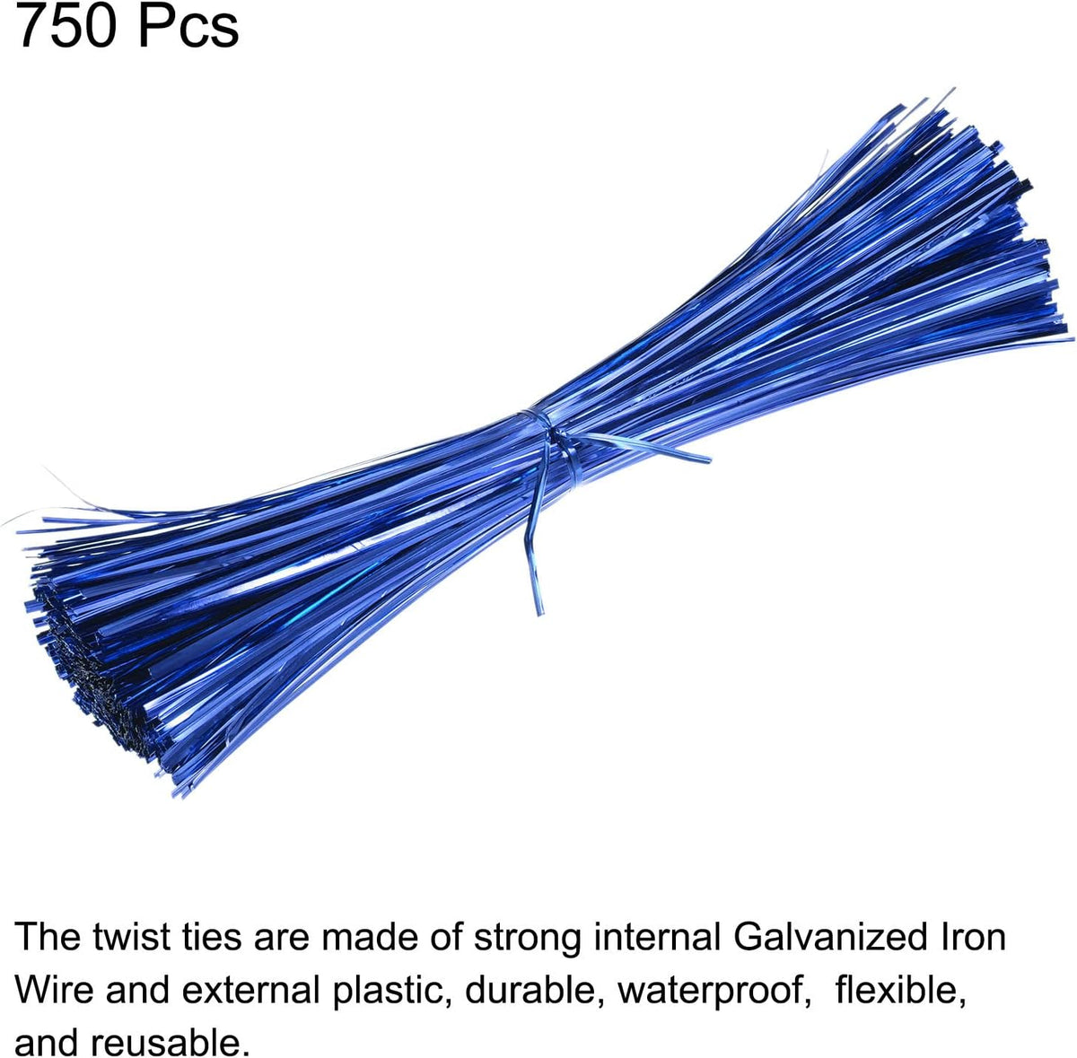 MECCANIXITY Foil Twist Ties 12" 30cm Metallic Plastic Closure Tie for Tying Bread, Candy, Cookies