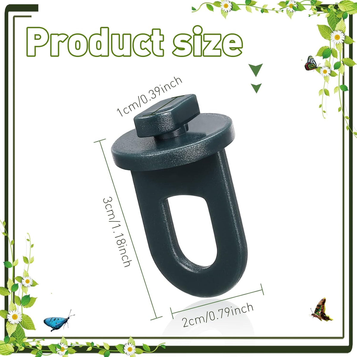 Ripeng 100 Pieces Greenhouse Hooks Hanger Twist Clips Greenhouse Fixing Clips with Stainless Steel
