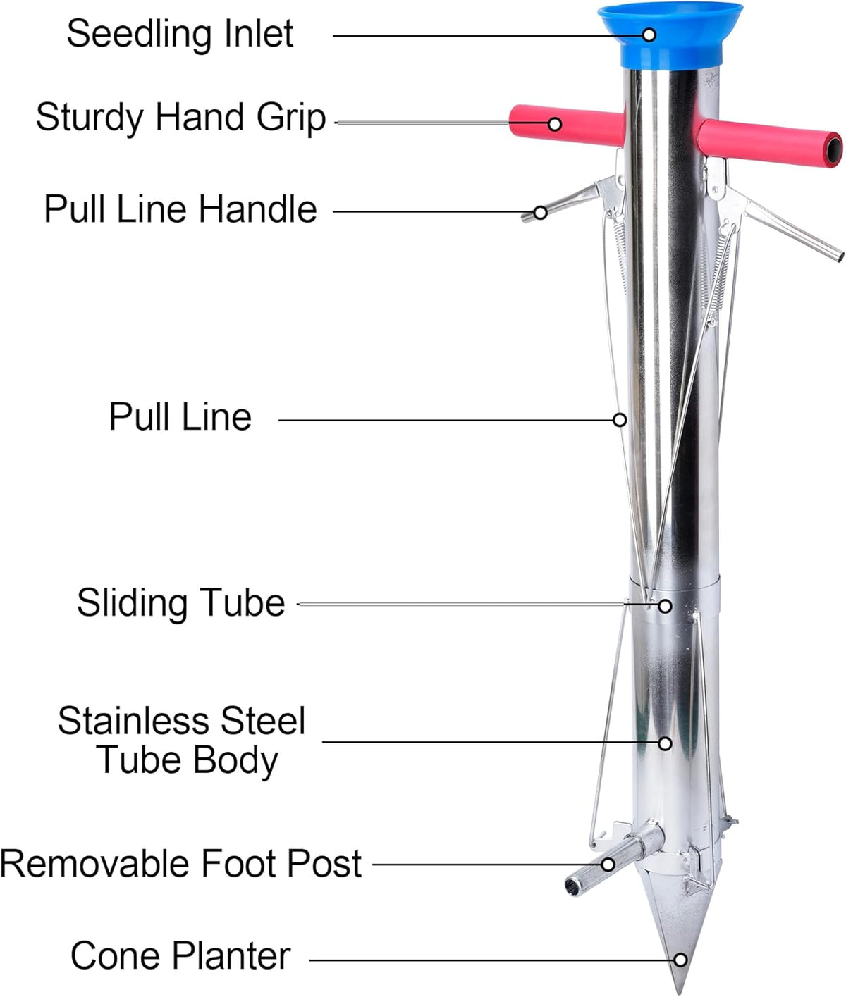 AIWFL Seedling Transplanter Long Handled Bulb Planter Tools Vegetable Young Plant Manual Plant