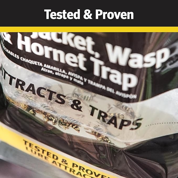 Raid Yellow Jacket, Wasp & Hornet Trap, 6 Pack, Disposable, Convenient, Hanging Fly Trap Bags with