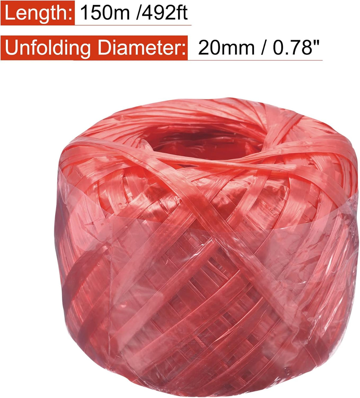 MECCANIXITY Polyester Nylon Plastic Rope Twine Household Bundled for Packing Gardening Craft,150m