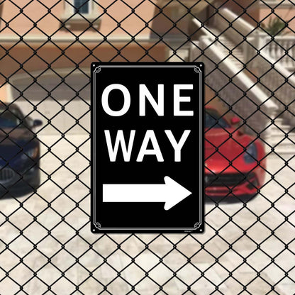 12x16" One Way" with Left Arrow - High-Intensity Aluminum Parking Lot Sign, Weatherproof &
