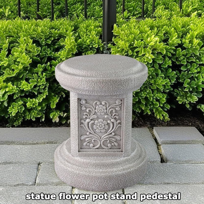 Classic Statuary Stand Outdoor Pedestal Sculpture Decor Plinth Base Riser, Garden or Home Resin