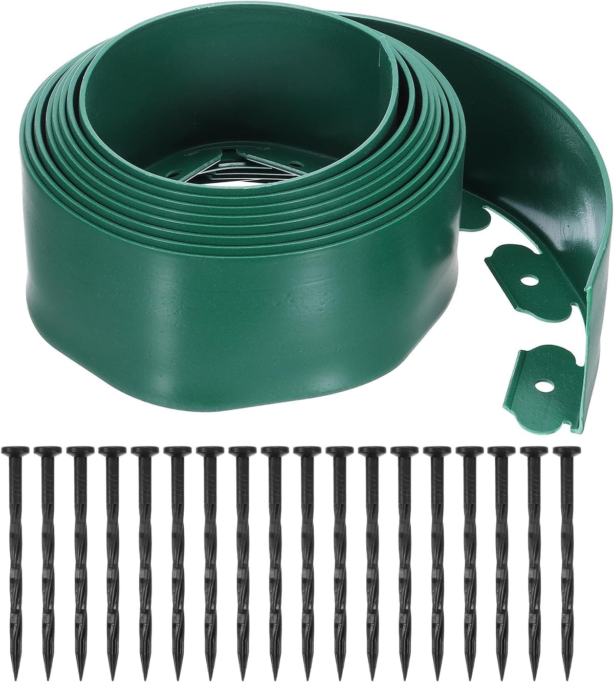 uxcell Landscape Edging, 1Pcs 20FT x 3.94" - No Dig Garden Edging Kit with 18 Stakes, Landscape