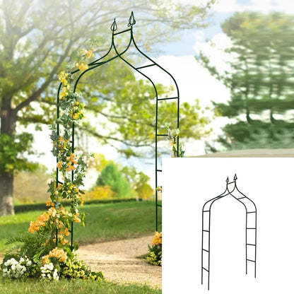 8.3 Ft H x 4.6 Ft W Metal Pergola Arbor for Various Climbing Plant Wedding Garden Arch Bridal Party