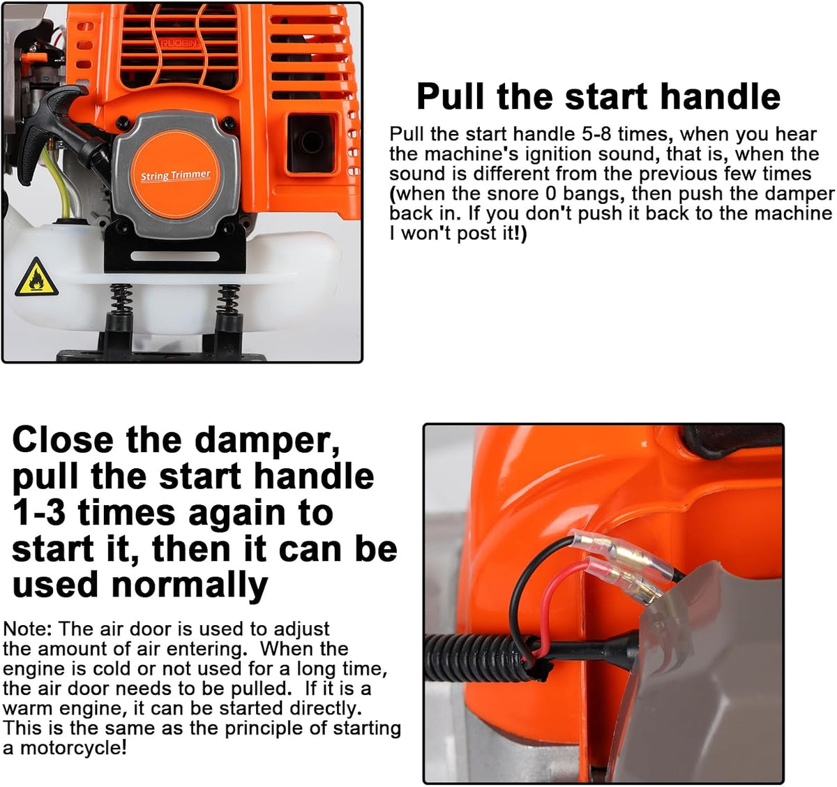 Gas Weed Eater 6 in 1 Hedge Trimmer Grass Trimmer, 52cc 2 Cycle Weed Wacker with Anti-Slip Handle