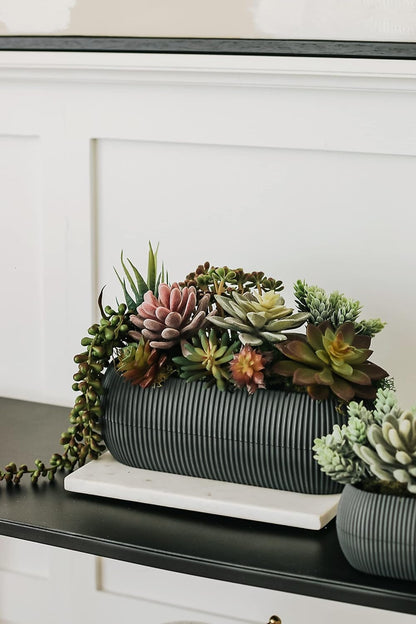 Artificial Succulent Plants Fake Assorted - 16 Pack - Unpotted Face Succulent Plants - Realistic