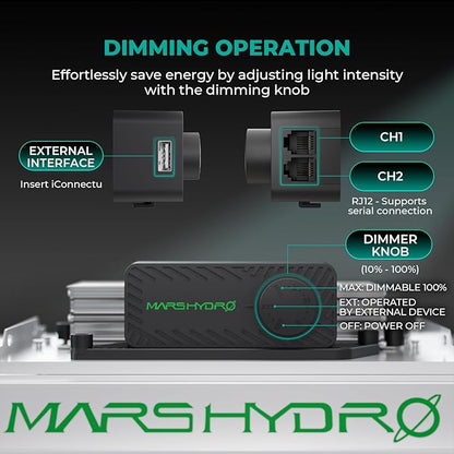 MARS HYDRO TSW2000 Led Grow Light 300 Watt Dimmable Daisy Chain Full Spectrum Growing Lamps for